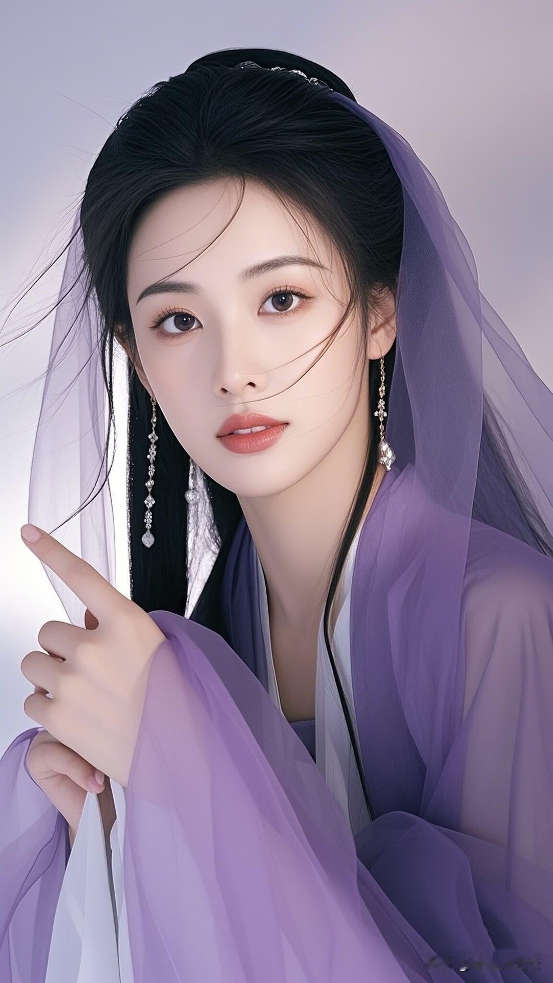 紫纱翩翩舞风华绝代，古韵悠悠入梦来无边。愿此美景常伴左右，岁月静好不言败时