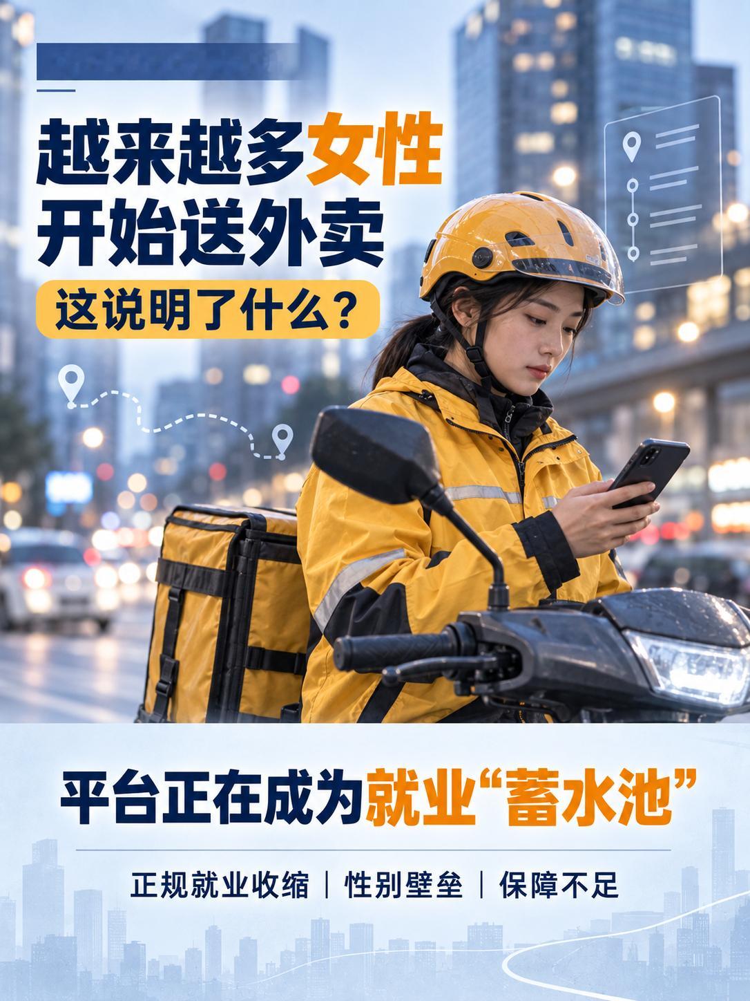 中国女性外卖员、快递员越来越多，这说明了什么？Claude对此解答：这个现象与其说是"女性主动拥抱灵