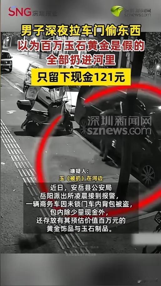 “眼拙了！”5月16日报道，四川资阳，一辆商务车停在路边，忘记了锁车，被小偷给光