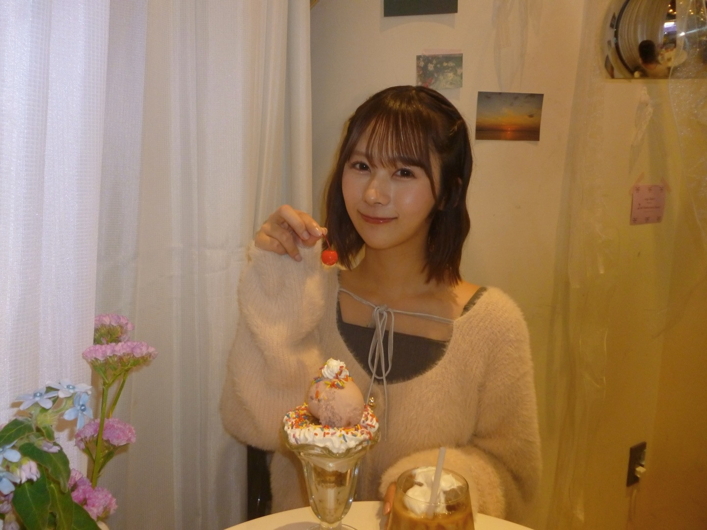 石塚瑶季💎「パフェおいしかった꒰⌯͒•·̫•⌯͒꒱」たまにゃんぐらむ