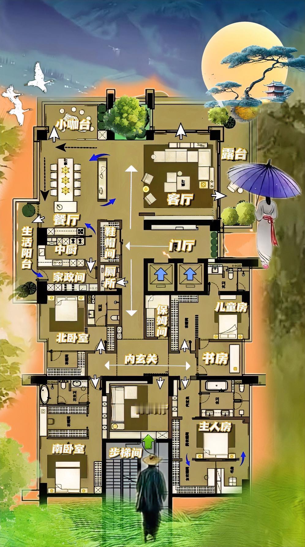 比亚迪，有仰望，会游泳，玩越野，都很棒，我理解548㎡，公摊少，门厅气吞万里的表