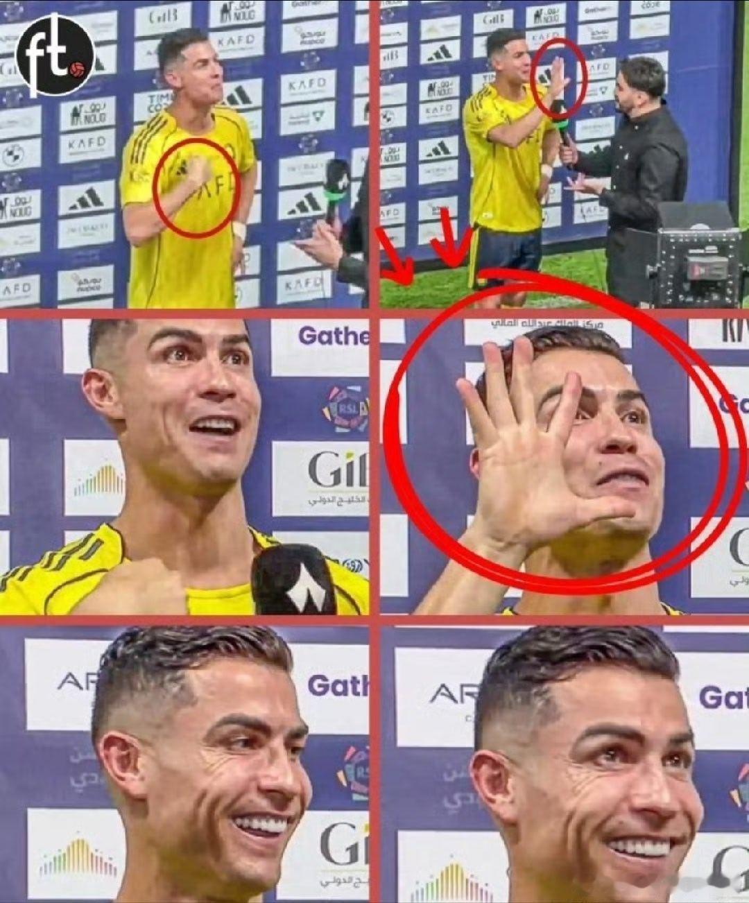 五冠回应两指挑衅！C罗用进球与霸气手势，续写传奇篇章当吉达国民球员在赛后做出“两
