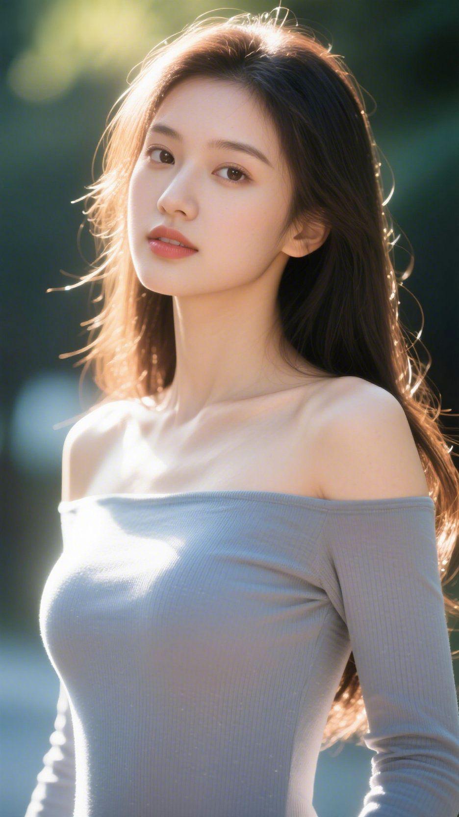 晚风遇清宁午后的光揉碎在发梢，清浅的灰调似揽住一捧温柔的风，将周身的浮躁轻