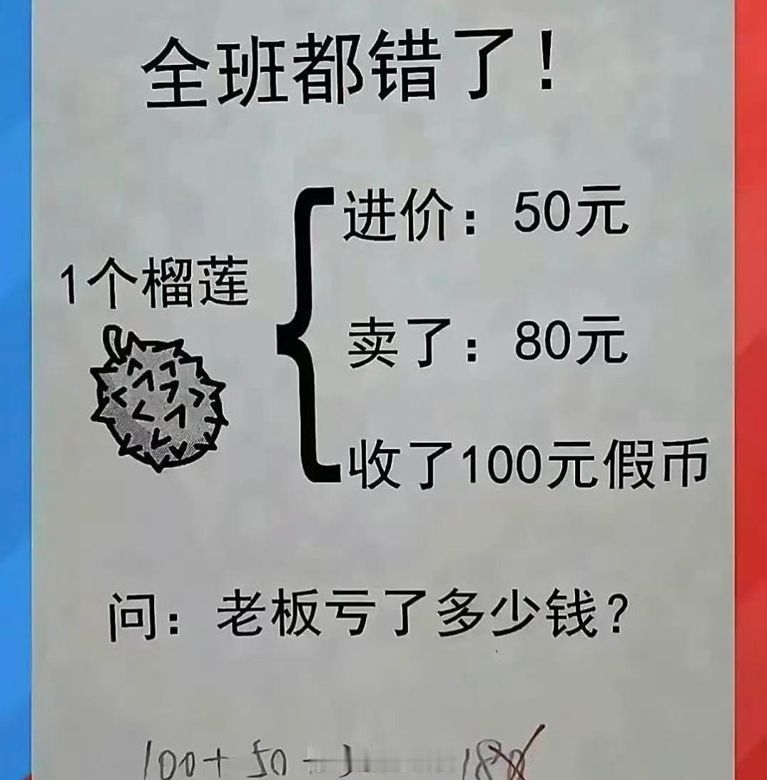 老板亏了多少钱？[思考]​​​