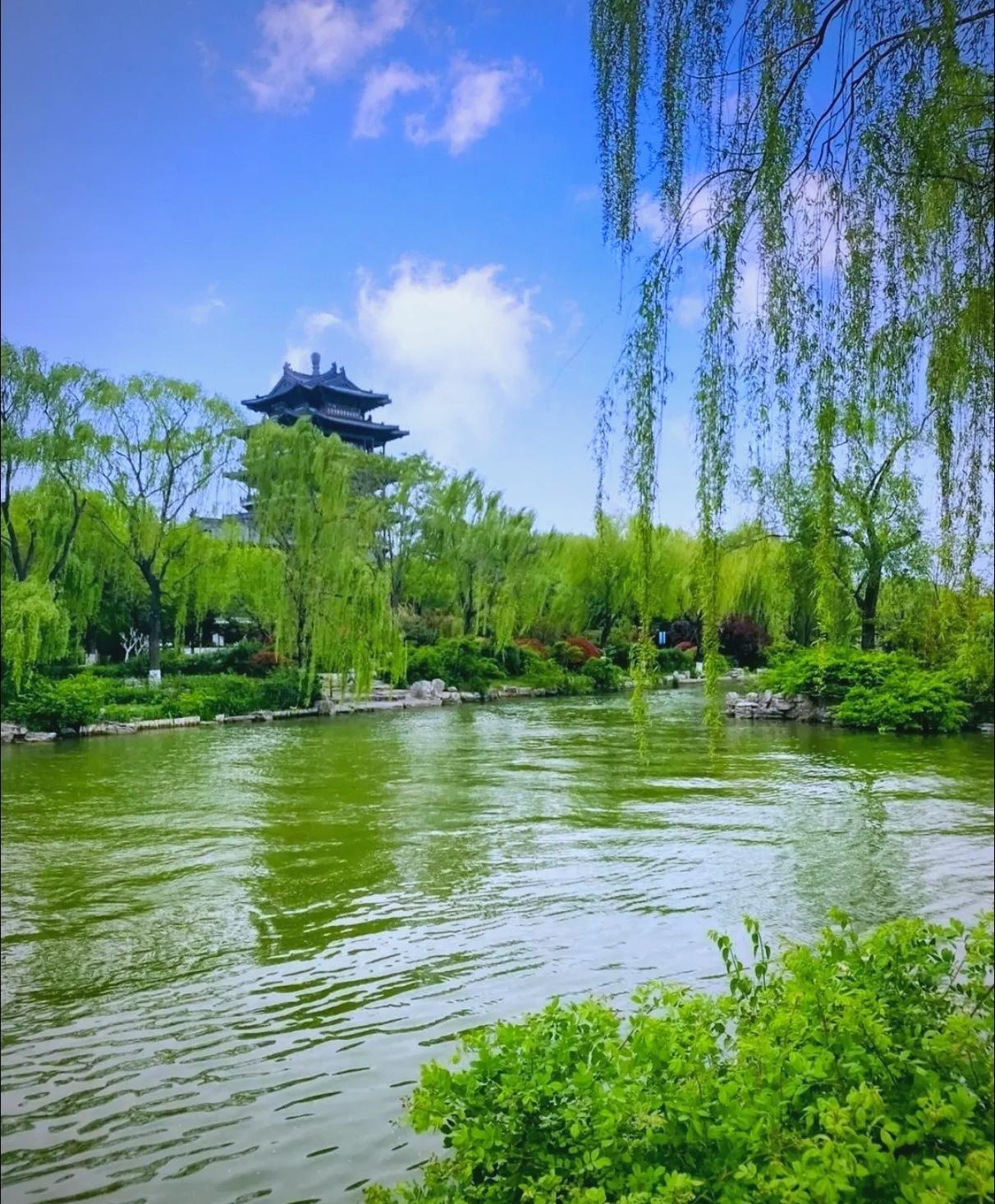 一湖清泉韵，半城齐鲁风。泉城济南，一城灵气尽在大明湖。群泉汇流成湖，水光澄澈温