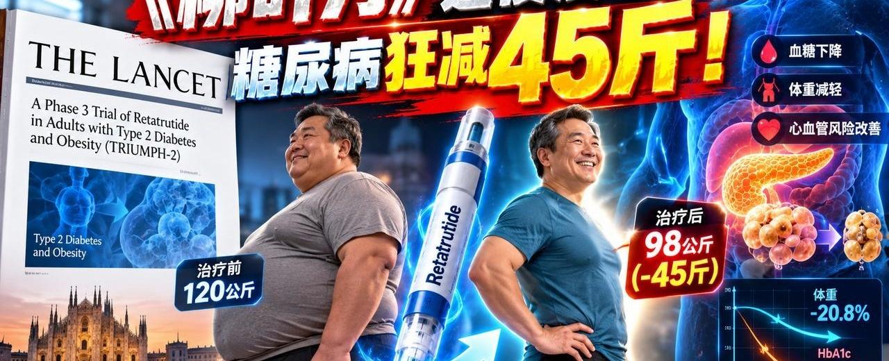 糖尿病合并肥胖，难道只能眼睁睁看着体重和血糖一起失控？最近《柳叶刀》公布的一组新