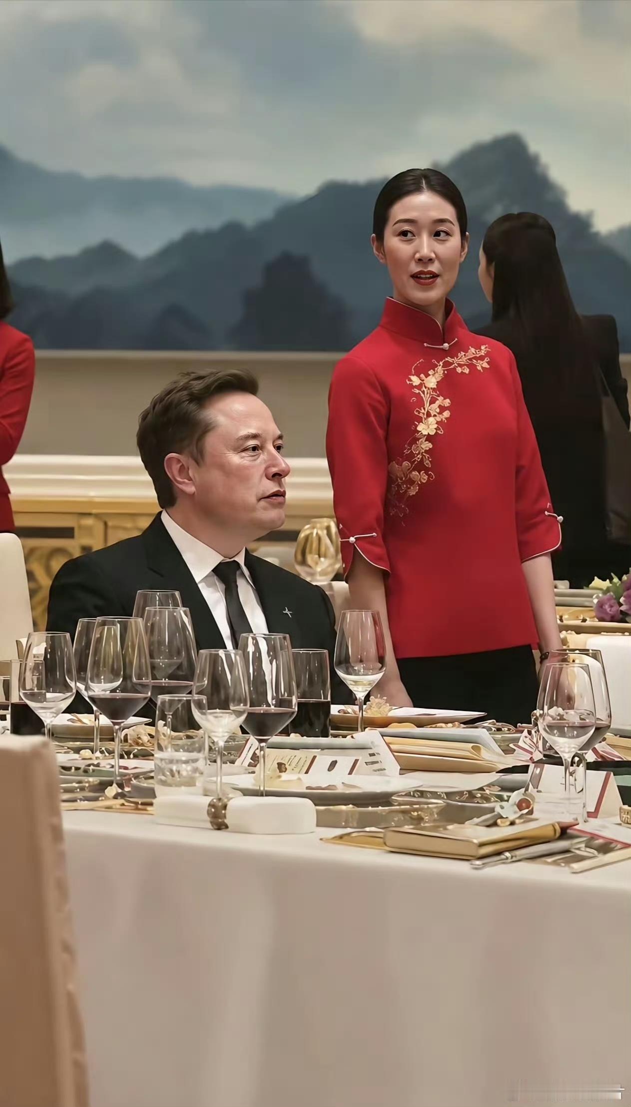 马斯克在国宴上的表现很正常，符合他的性格和身份。有些人认为马斯克在其他客人没入座