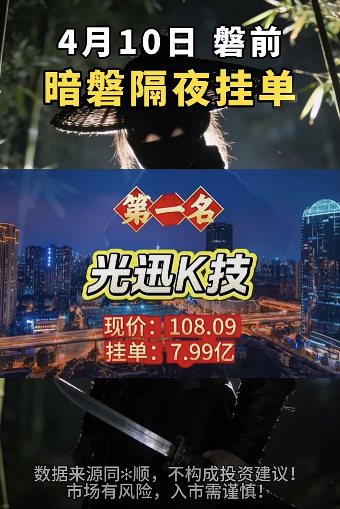 4月10日周五暗盘隔夜挂单排行榜揭晓暗盘夜挂单这事儿真刺激！飞龙股份现价33