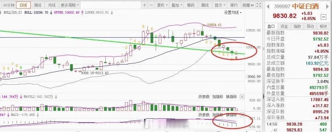 白酒板块的走势太弱了。如果持有证券是煎熬的话，那么持有白酒，就是煎熬中的煎熬，熬