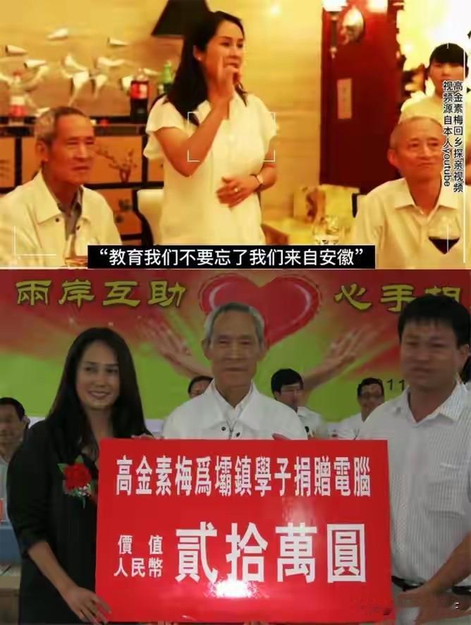 高金素梅祖籍安徽，父亲是家中独子，17岁那年离开了家乡以宪兵身份赴台，作为家中独