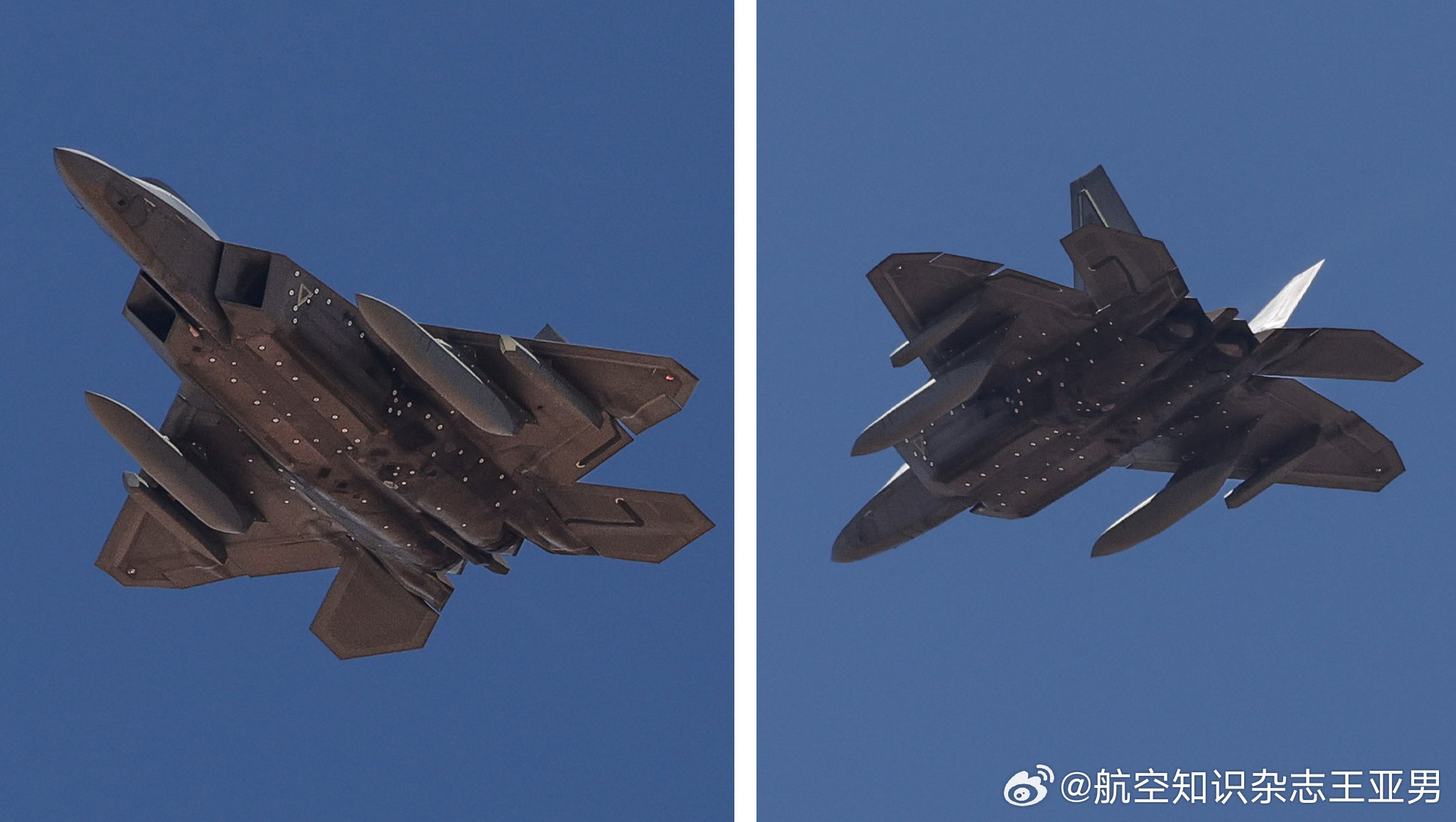 #航空创作计划#F-22在全新环境里作战，可能需要飞得更远，那就要携带副油箱；