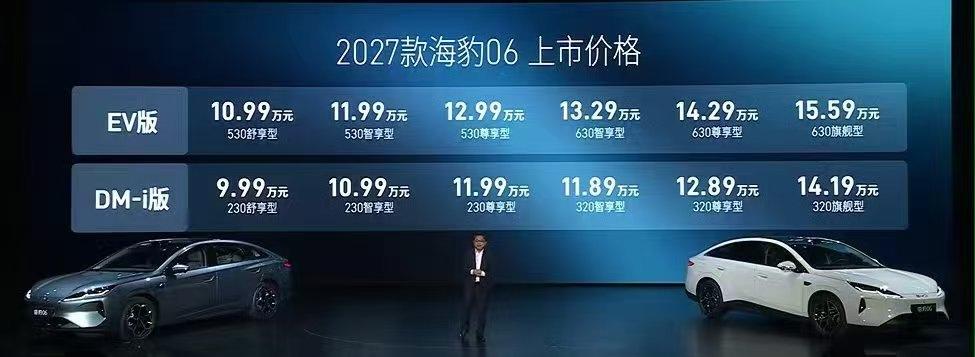 【比亚迪2027款海豹06家轿上市：天神之眼B-辅助驾驶激光版、第二代