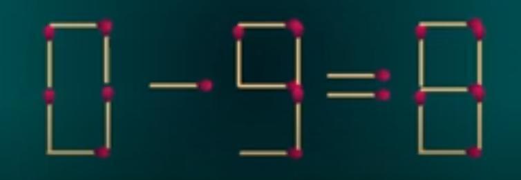 欢迎来到烧脑的火柴棒谜题世界！这里有个难题等你攻克，“0-9=8”这个