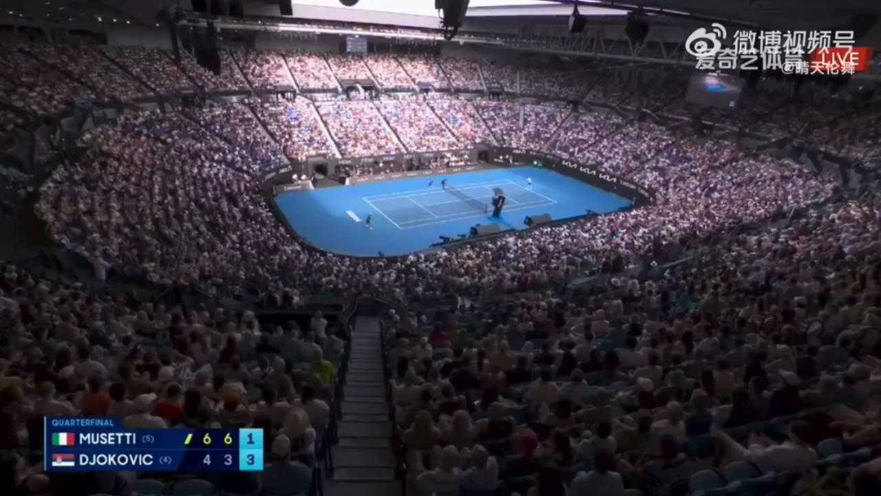 初看以为是德约退赛，却怎么都没想到穆塞蒂退赛了，德鸡运气爆棚