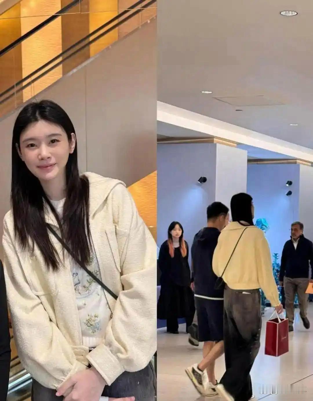 奚梦瑶出门被网友偶遇，状态嫩得跟大学生似的。那件外套看着是真好看，结果一查，香奈