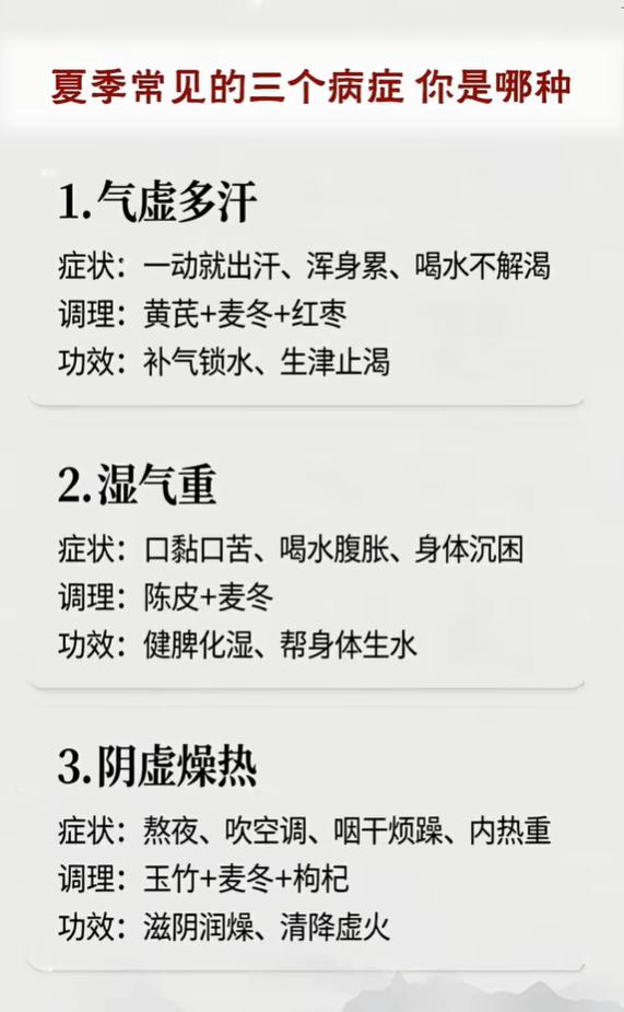 夏天身体不舒服？对照看看你属于哪一种体质