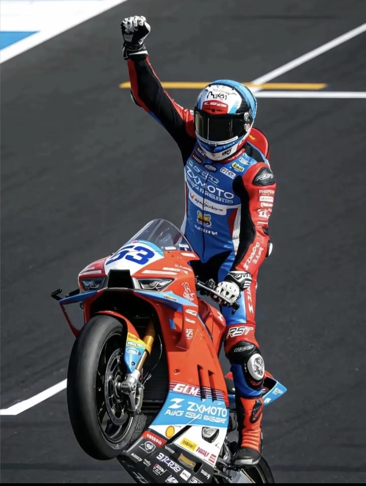 张雪机车夺冠！这是中国的历史性时刻！连续两回合夺冠，中国摩托首次在世界顶级赛场双