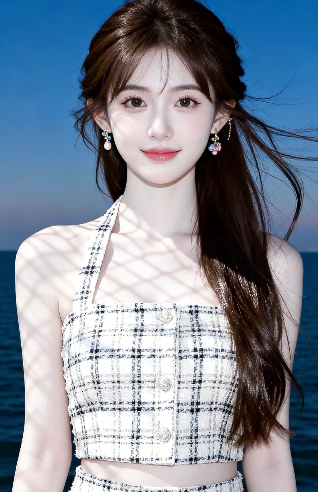 碧海潮生处，美人倚风立。