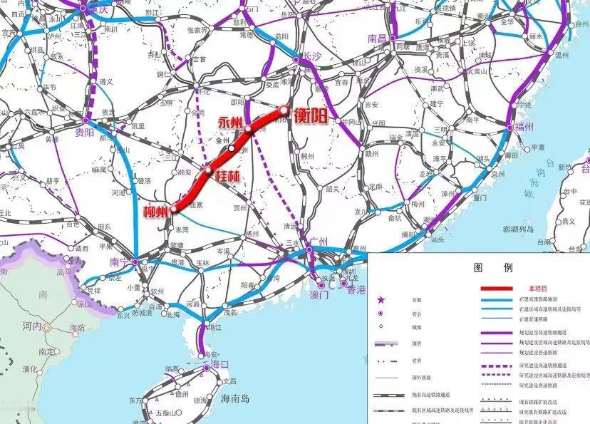 目前，广西已将南桂衡新高铁、怀桂高铁、柳贺韶铁路三个项目作为广西“十五五”铁路重