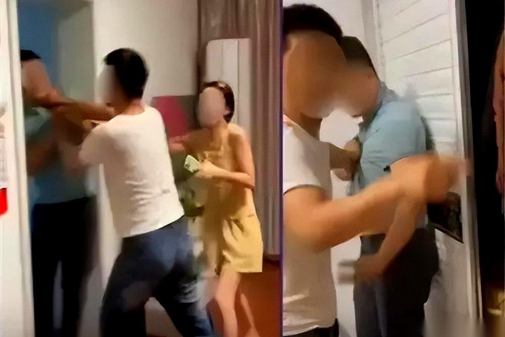 陕西渭南这事，真是活久见。丈夫带人一脚踹开出租屋的门，进去一巴掌就扇在妻子脸上