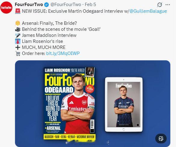 厄德高接受《442》杂志采访，他表示：被任命为队长意味着我一定做对了一些事情，阿