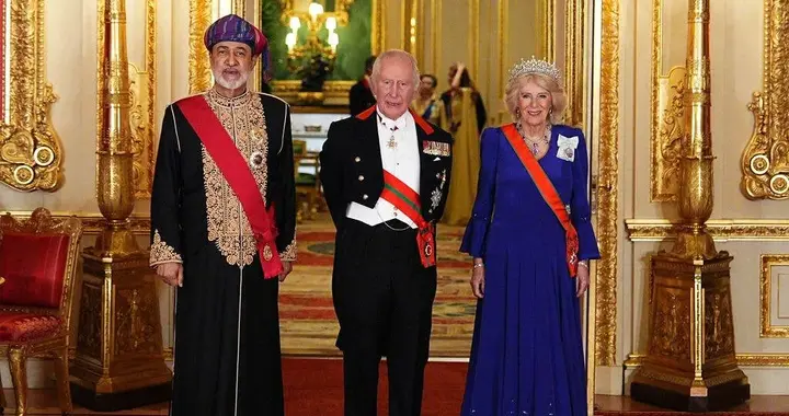 英国王室集体无视哈里梅根, 全员盛装出席, 接待外国元首
