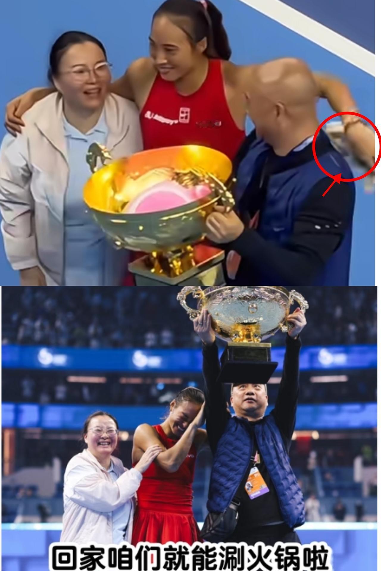 “礼貌的举动”！原来郑钦文摘爸爸帽子真不是调皮，更不是不尊重！这顶帽子差点“坏大