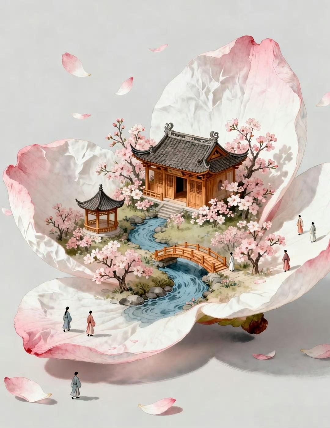 桃花坞里桃花庵，桃花庵里桃花仙。——明·唐伯虎《桃花庵歌》《桃花庵歌》桃