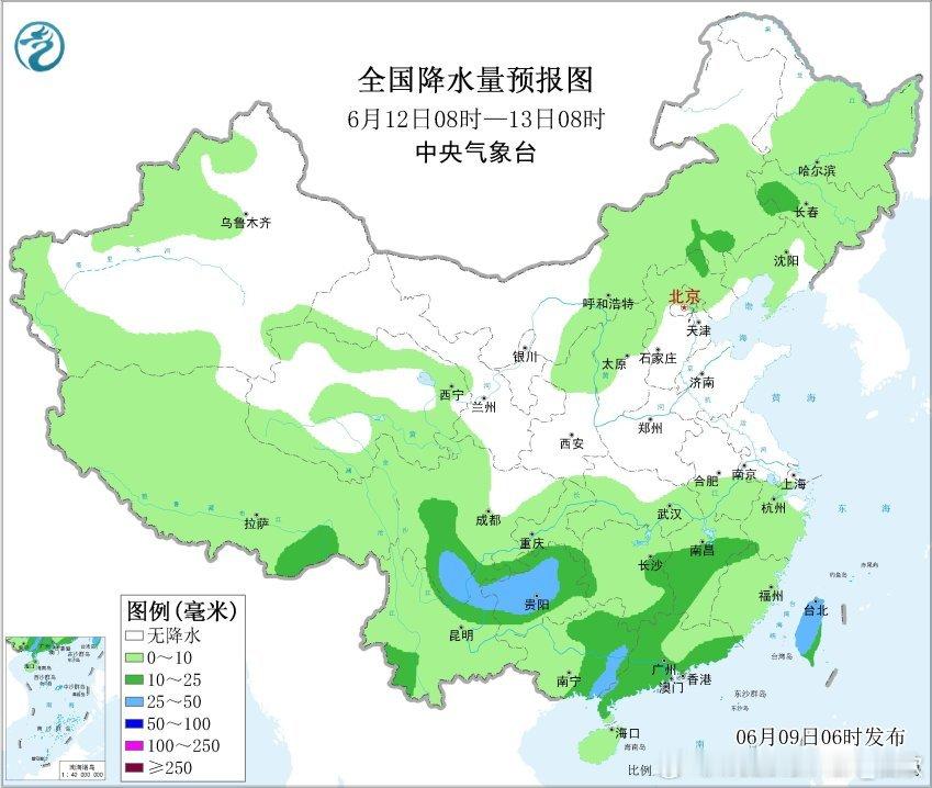【降水展望】6月10-11日，将是南方近期降雨最少的时段。12日以后暖湿气流加强