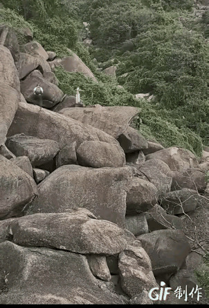 江西，一女子爬山觉得新鲜刺激，突然喊了句“我来个跳的”，结果落地没站稳，直接后仰