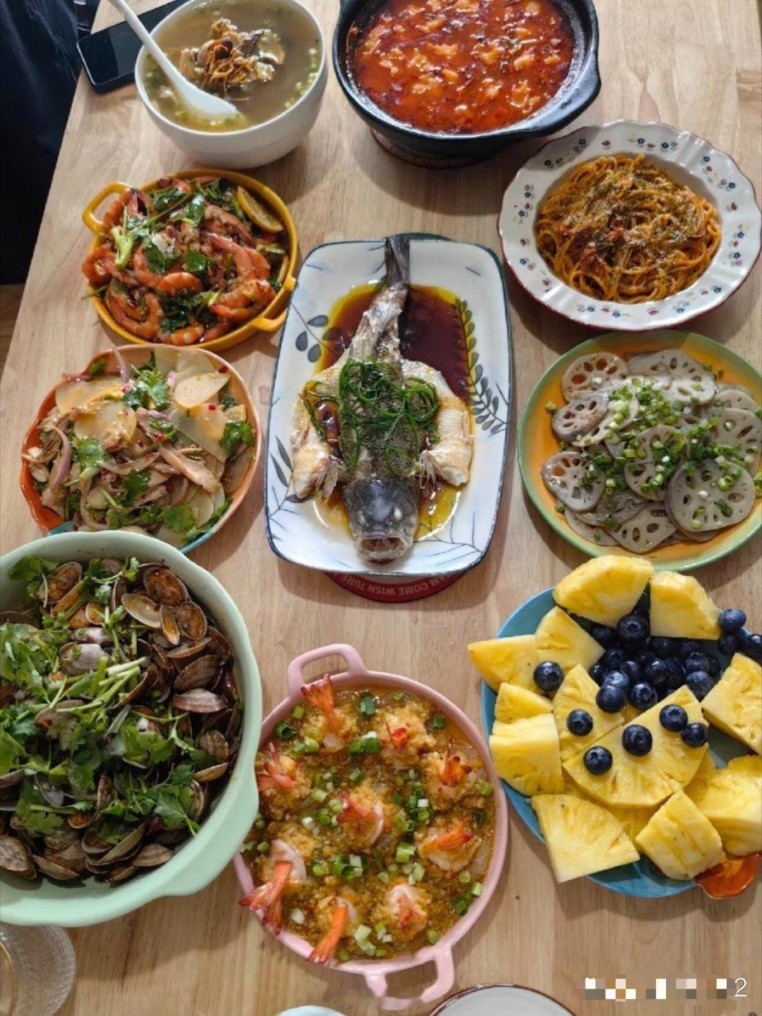 城里人的饭菜，看着就很香……
