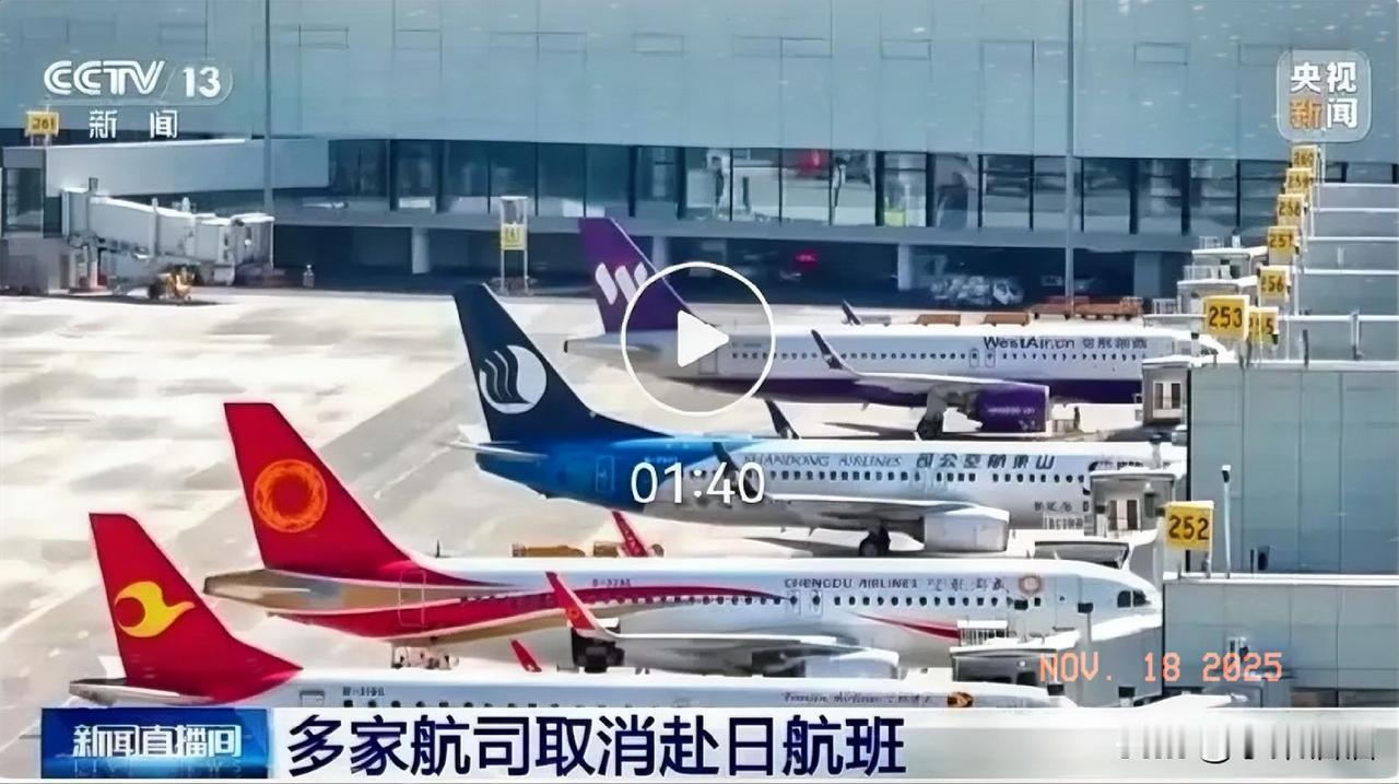 干得漂亮！大快人心！就在刚刚，多家航司取消赴日航班继15日国航、东航、南