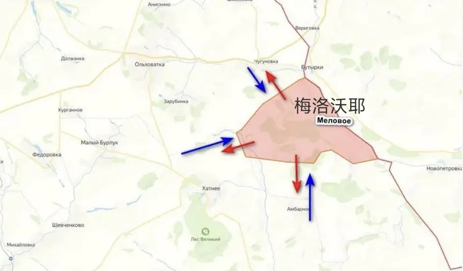 乌军近日在哈尔科夫州的梅洛沃耶地区集结兵力，发起针对俄军的反攻，意图将该地区俄军