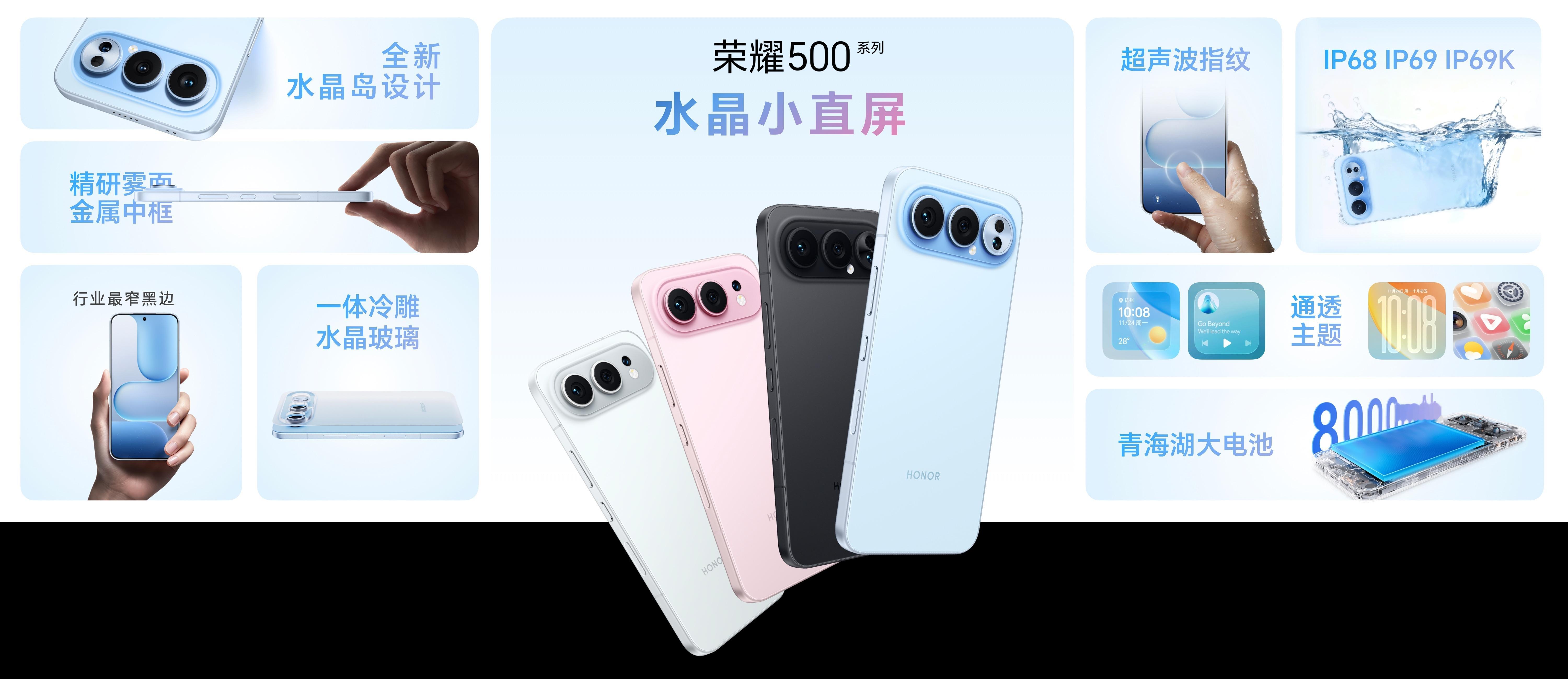 荣耀500系列价格来了，11月27日上午10:00分正式开售荣耀500标准版：1