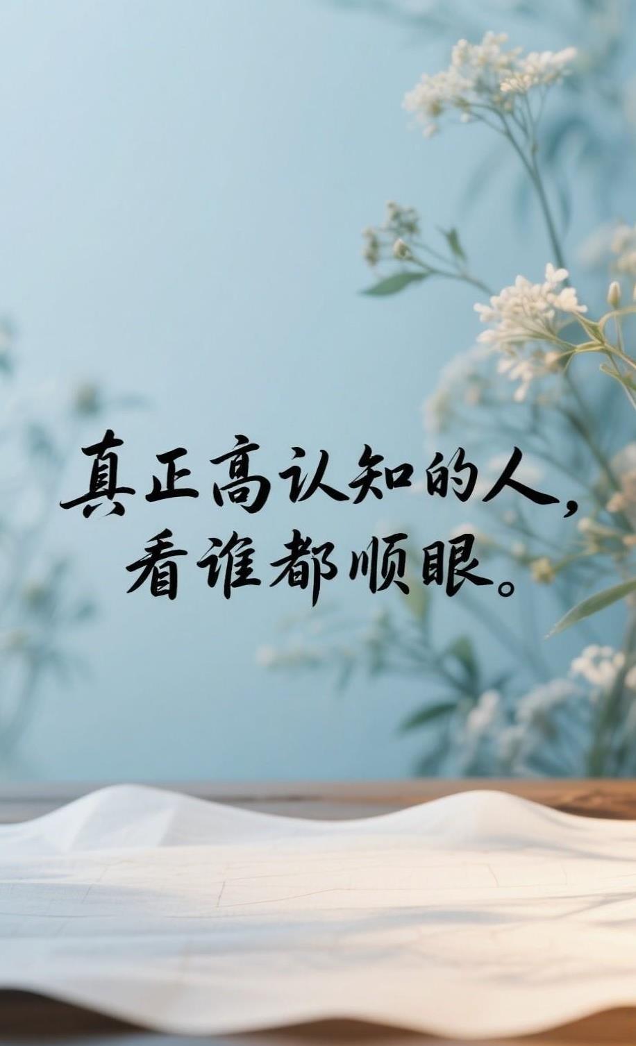 真正高认知的人，看谁都顺眼。大多数人以为，智慧是明辨是非、洞察秋毫，殊不知，真