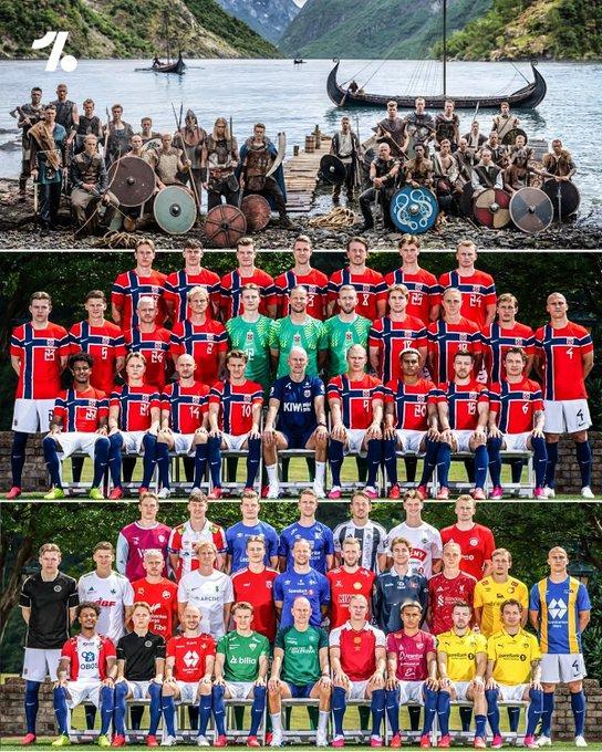 没人像挪威那样拍团队照🤯🇳🇴1️⃣他们以维京主题的照片“扬帆起航”前往
