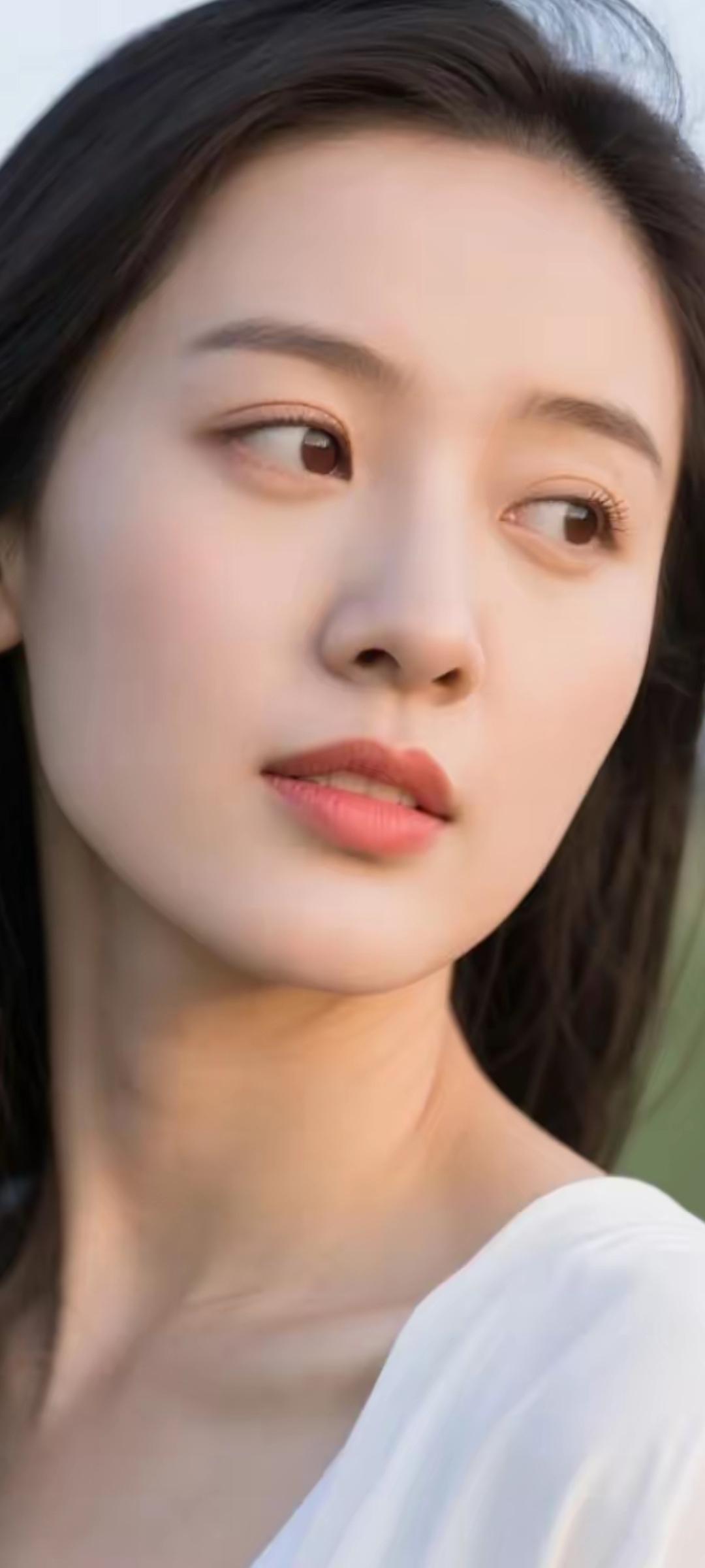 温柔眼神，自然妆容，清新自然美