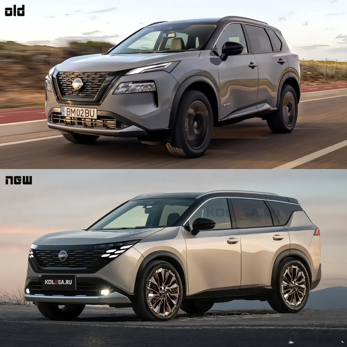 外媒曝光日产2026款新奇骏，感觉这个D柱没有现款好看，前脸像现代库斯图