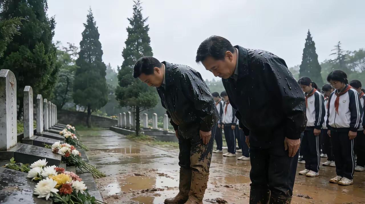 清明前夕，宁夏固原二中的何成江书记，带着三千多名师生，徒步百里去祭英烈。一天下来