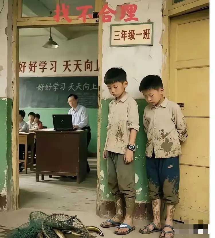 这个唯一的不合理的地方，就是老师的讲台位置不对。