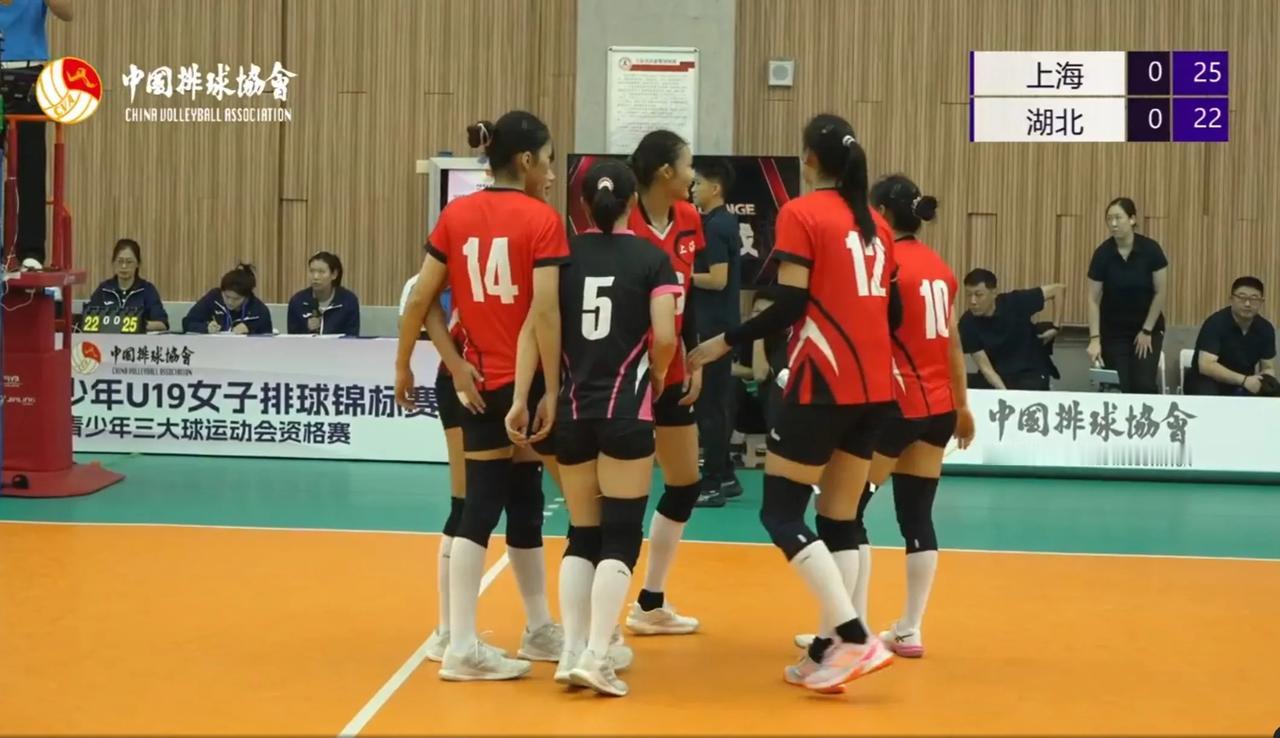 今天是U19女排小组赛第一轮，苏沪鲁津四支强队战况:上海队3:0胜湖北，山东队3