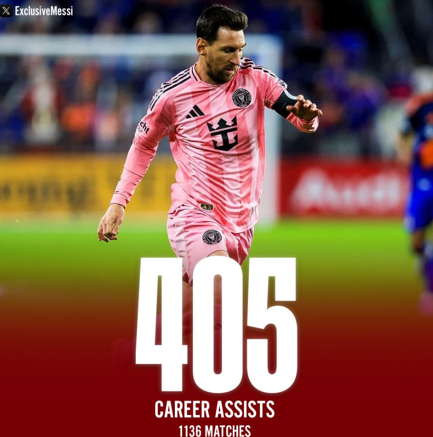 梅西是足坛史上最佳,有争议吗?梅西职业生涯405次助攻，正式超越普斯卡什成为足