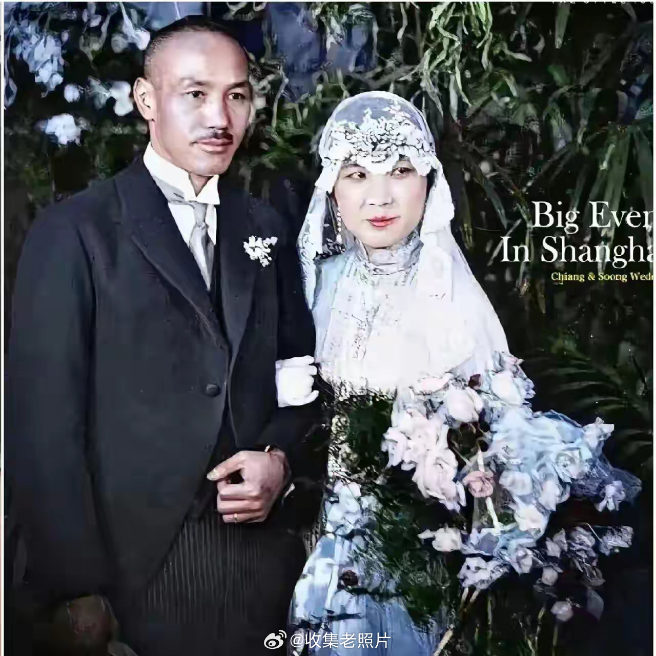 1927年，上海。蒋介石和宋美龄新婚当天的日记，可惜的是，夜入新房后的文字被丫涂