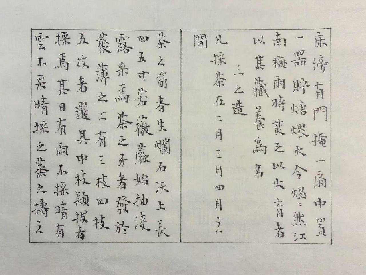 继续我们的创作日记。岚沁斋古籍手抄——陆羽《茶经》（8）小楷艺术小楷作品赏析