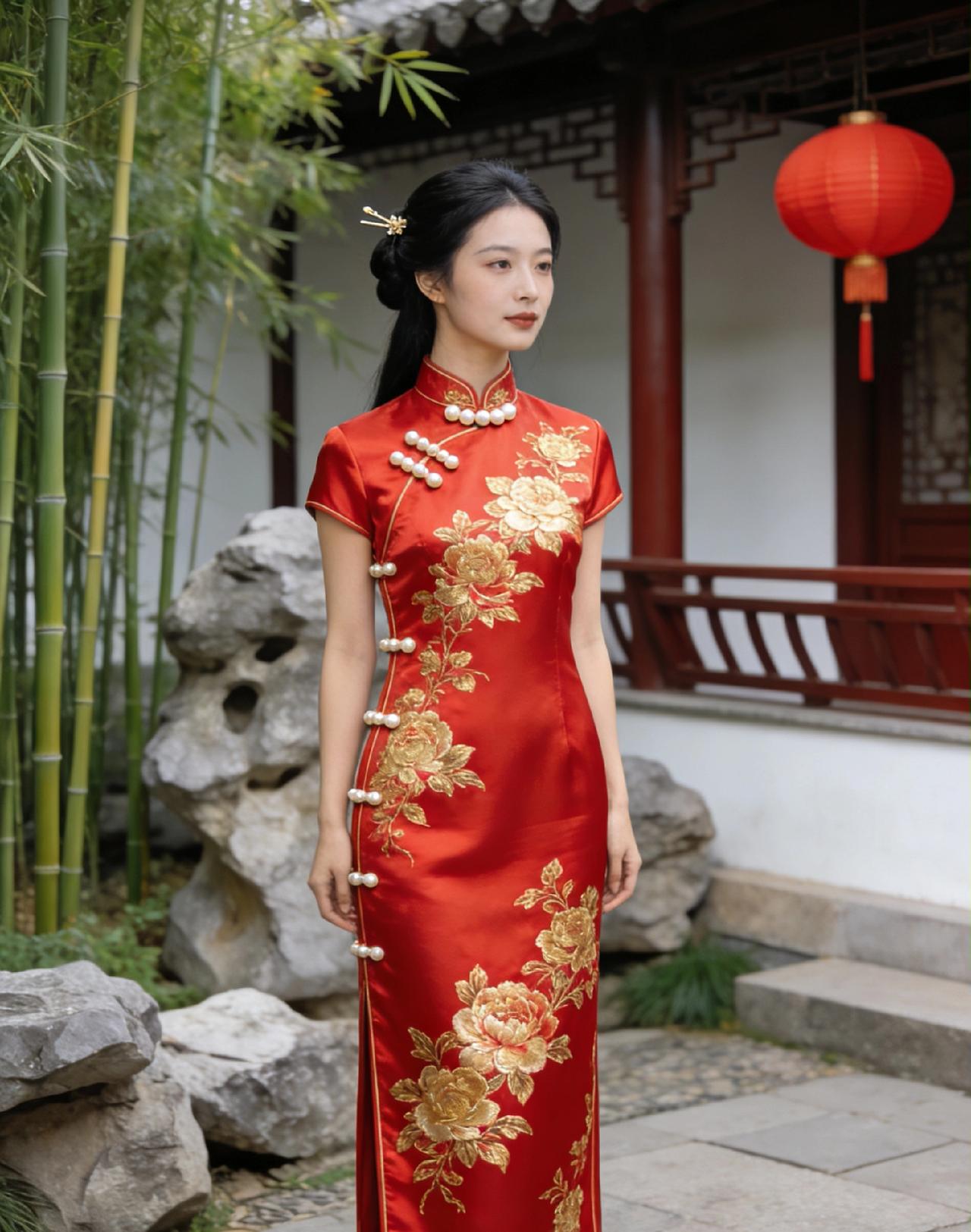 东方女性穿旗袍为什么这么美旗袍之美，美在风骨，美在韵味，更美在刻在骨子里的