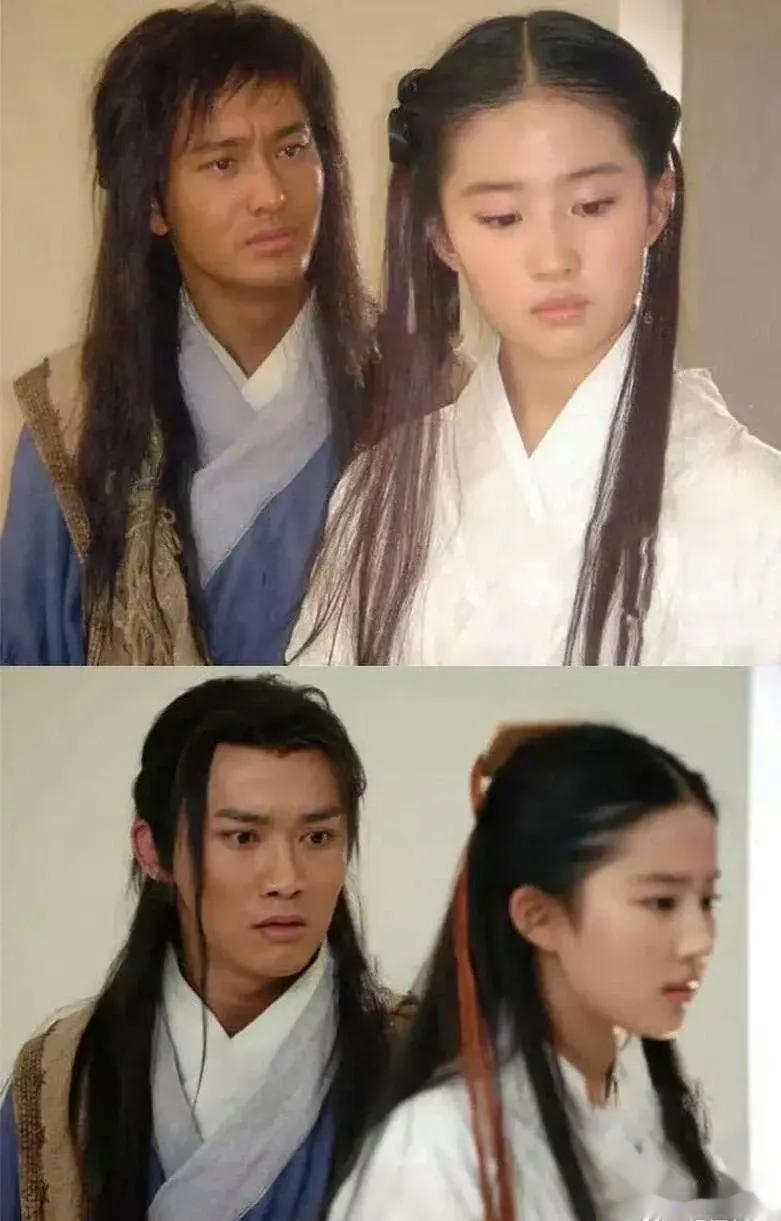 当年杨过和刘亦菲的试镜照~原来黄晓明和聂远都面试过杨过！我感觉聂远更合适一些，你