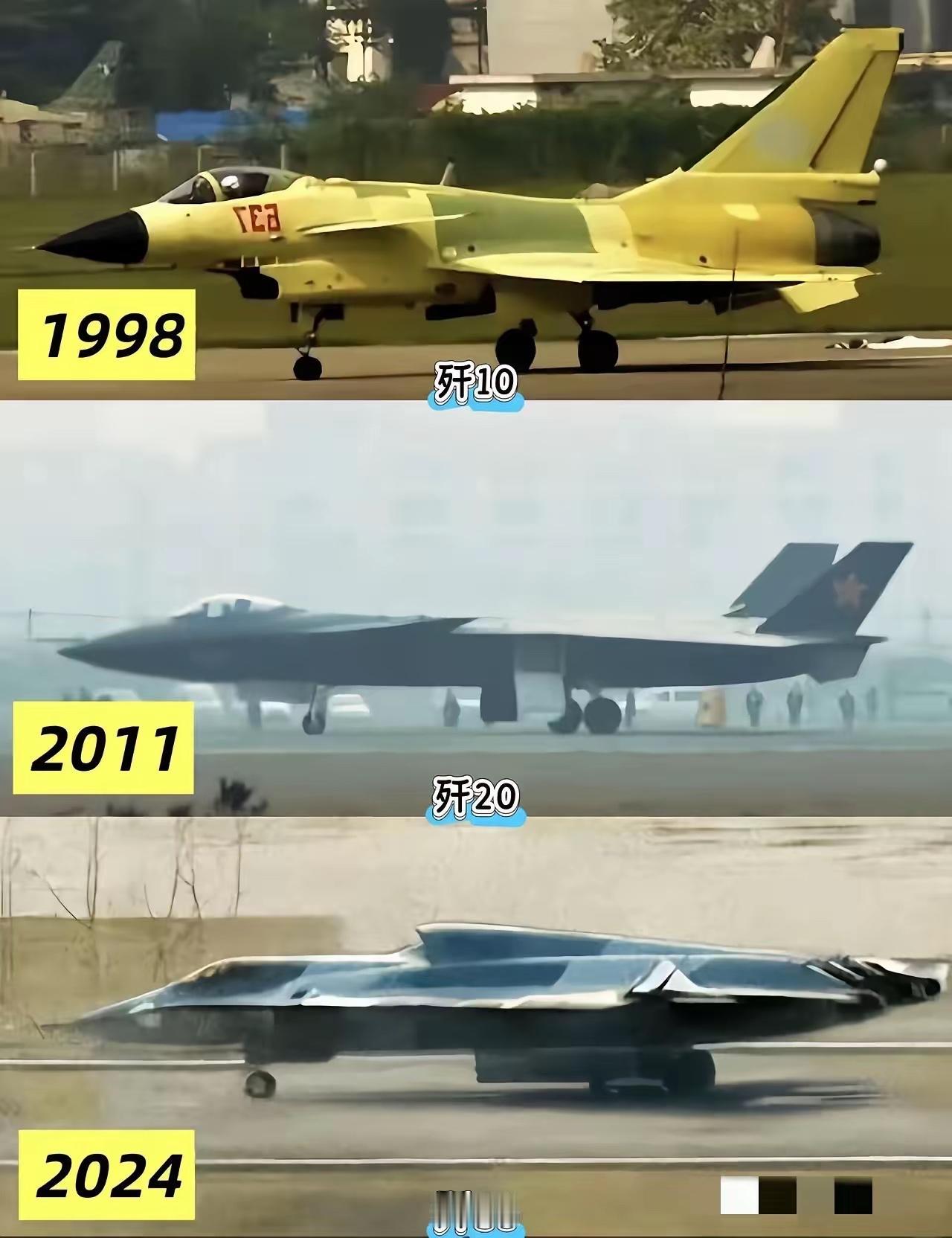 从“歼-10”到“歼-20”再到“歼-36”战斗机，从第四代战斗机到第六代战斗机