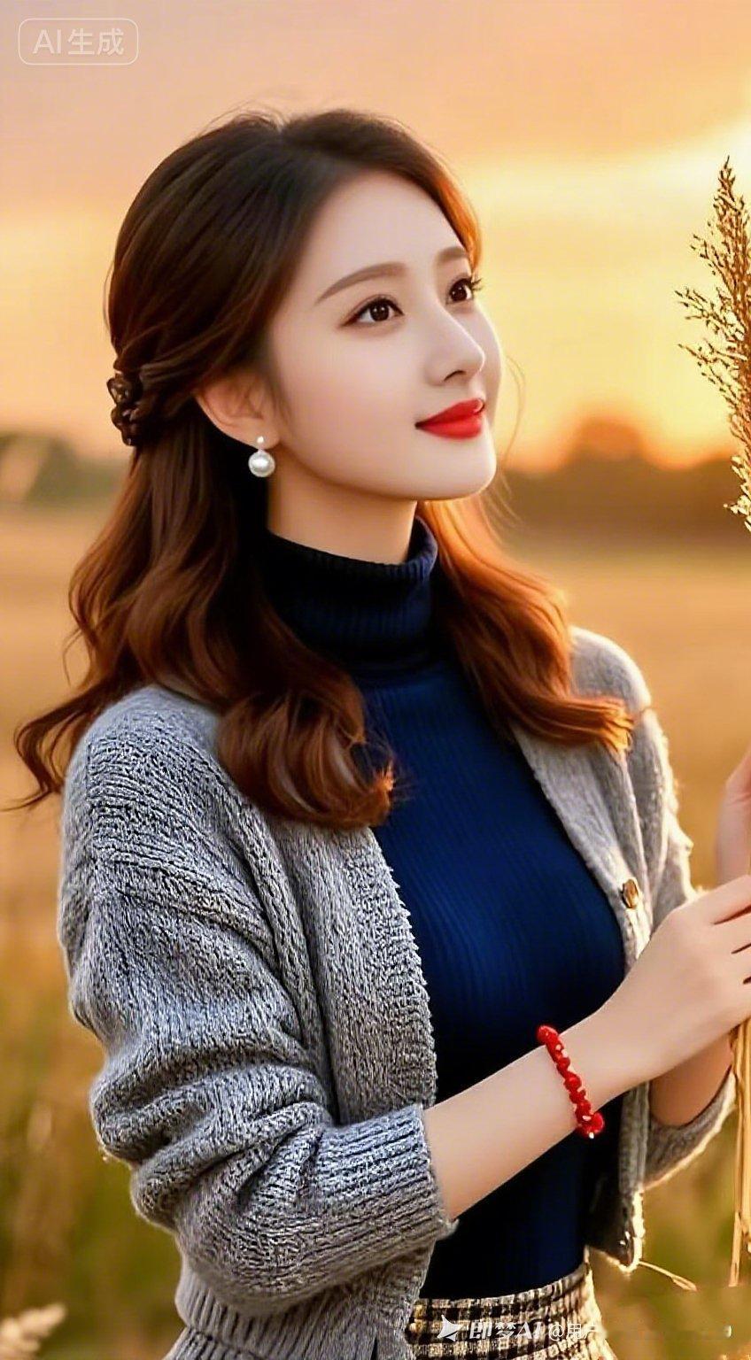 温柔秋日穿搭，暖阳下的甜美少女！