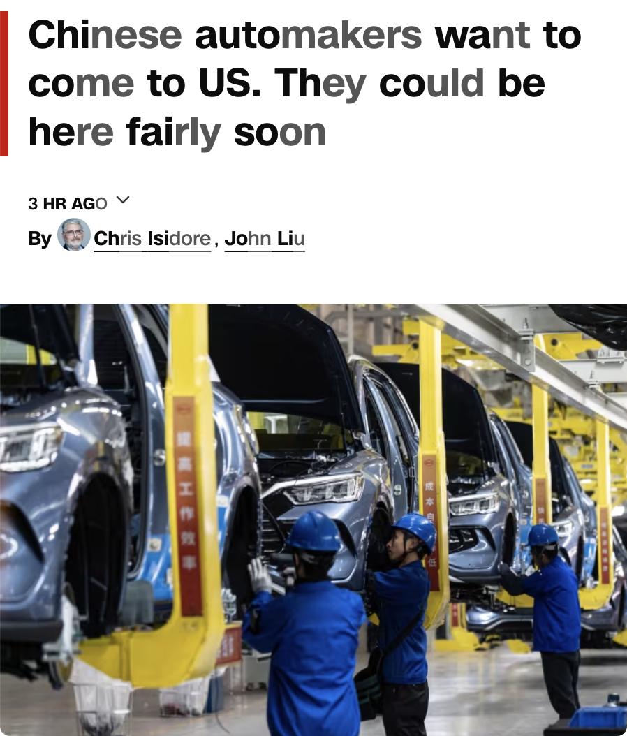 外媒：中国车企计划进军美国市场，专家预计未来五至十年内有望实现。中国是全球最