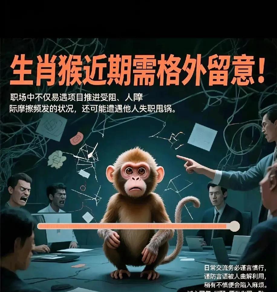 李淳风推演提示：生肖猴近期需格外留意！当下琐事缠身，极易心绪烦躁。职场中不仅易遇